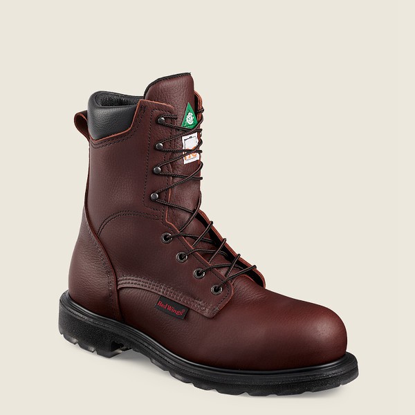 Red Wing Mens Safety Boots - Supersole® 2.0 - 8-inch Csa Toe - Burgundy - VQB812904